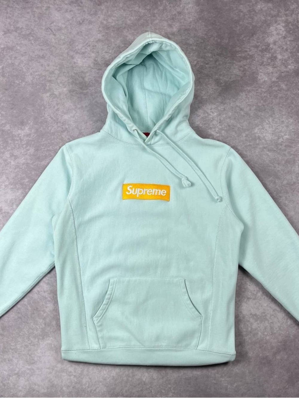 [98]Supreme Box Logo Hooded Sweatshirt (FW17) Ice Blue Size M